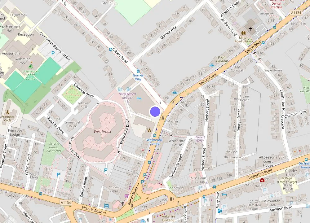 Map: The Fellows House Cambridge, Curio Collection By Hilton